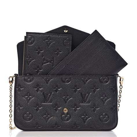 lv pochette felicie black|louis vuitton pochette black.